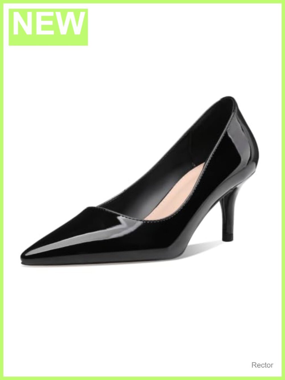Women's Pointed Toe Mid Heel PU Dress Pumps Office